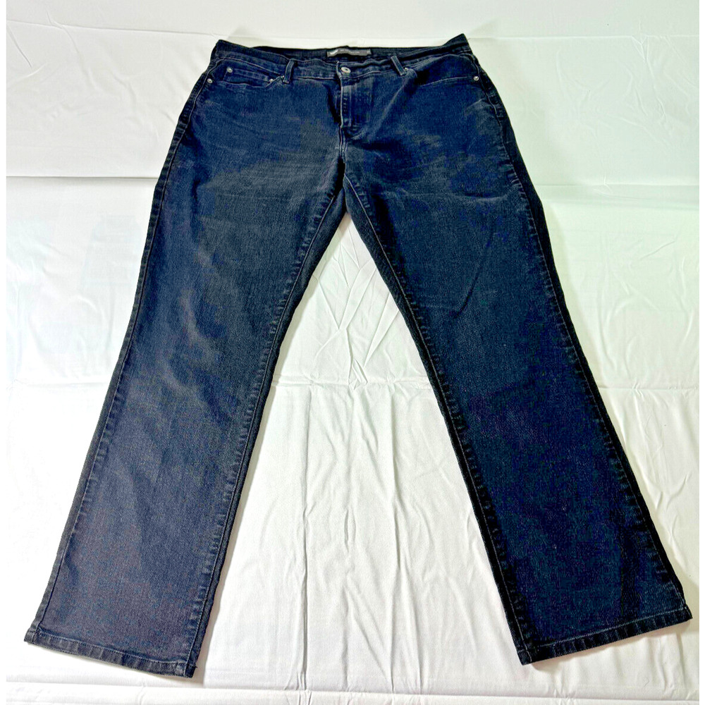 Levis 505‎ Straight Leg Womens Faded Black Jeans Stretch Denim - Size 14*